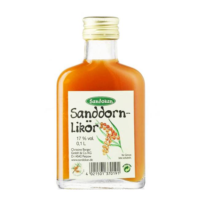 Sanddornlikör 0,1L Taschenflasche