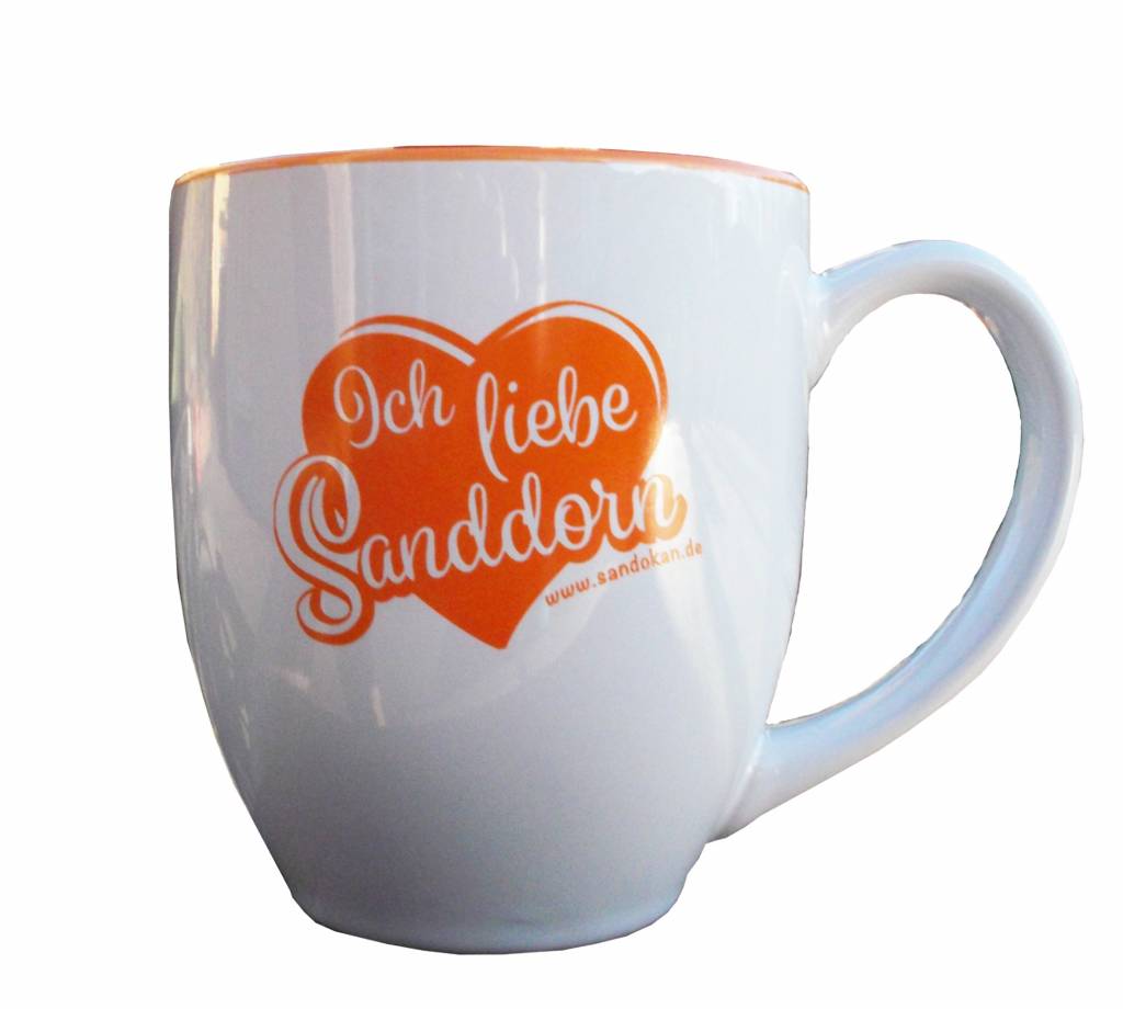 Sanddorn-Tasse "Ich liebe Sanddorn"