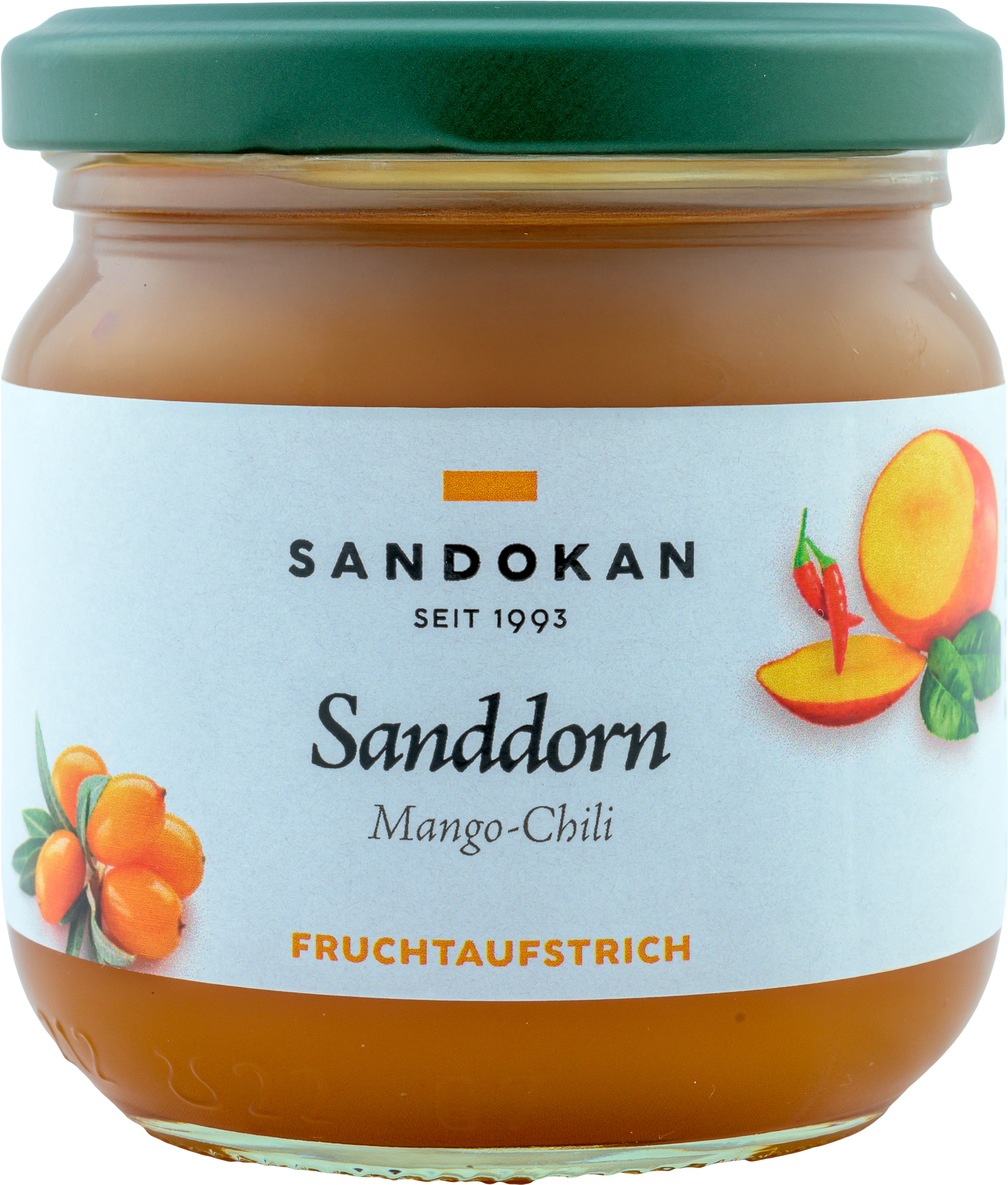 Fruchtaufstrich Sanddorn Mango-Chili 225 g