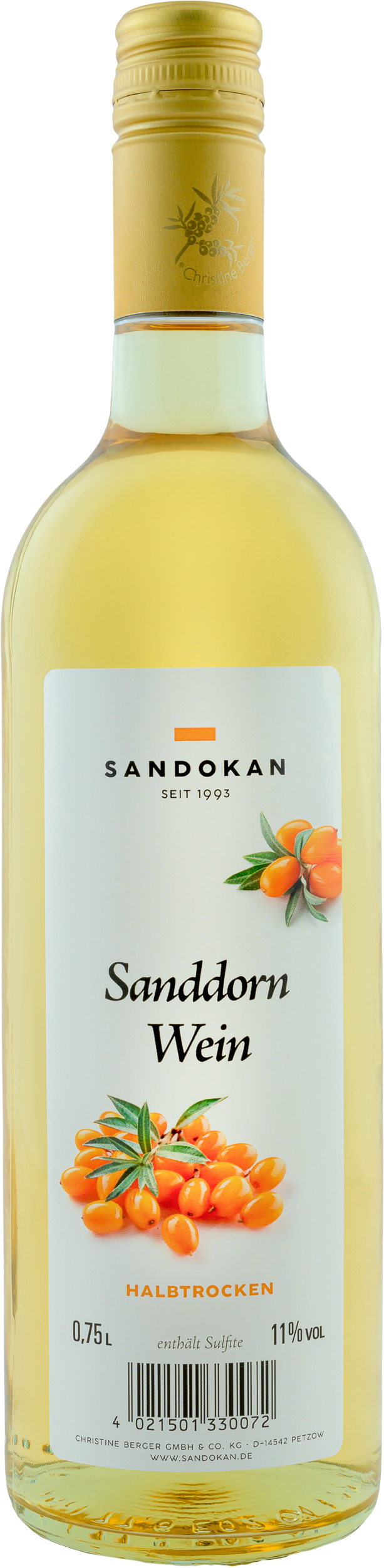 Sanddornwein halbtrocken 0,75L