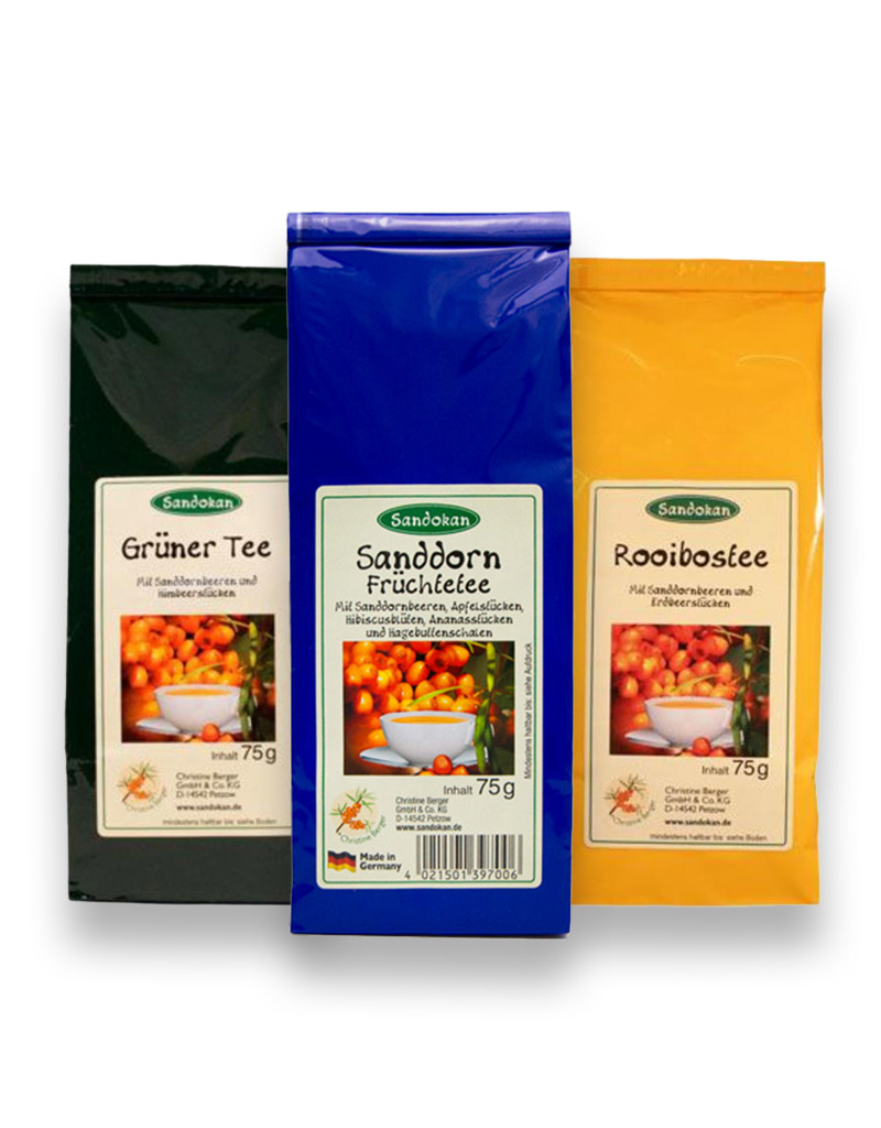 Sanddorn-Tee-Sparset: 3 leckere Tees mit Sanddorn