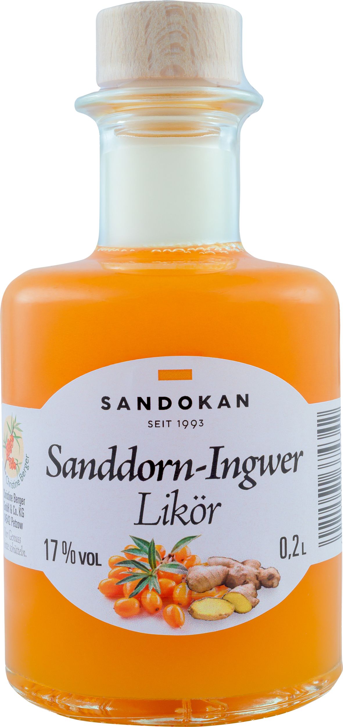 Sparangebot: Sanddorn-Ingwer-Likör - 0,2 l Flasche "Chagall"